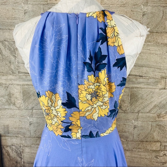 Adrianna Papell Floral Halter Asymmetrical Dress - Picture 6 of 12